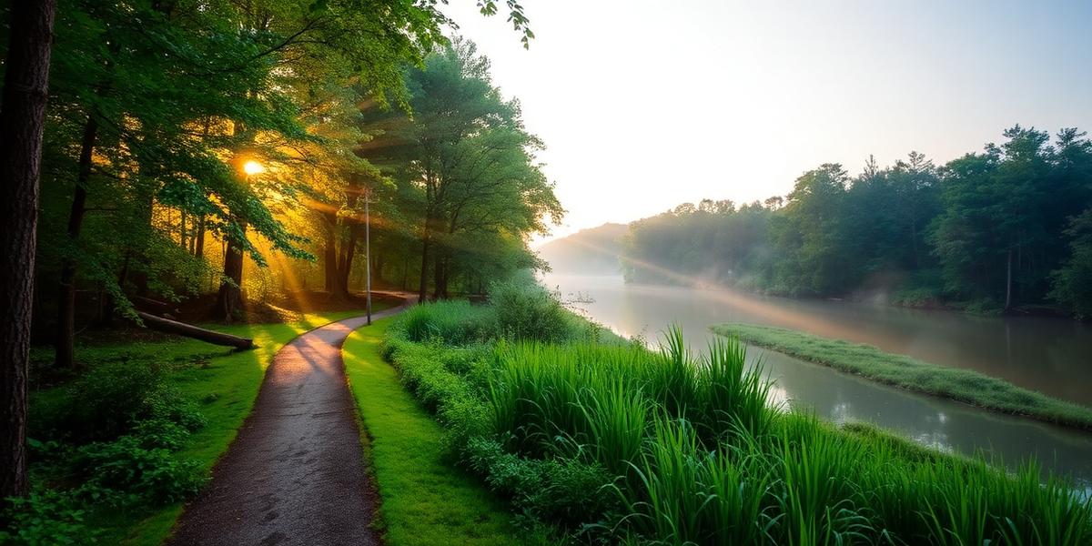 Walking route in Hanahan, South Carolina